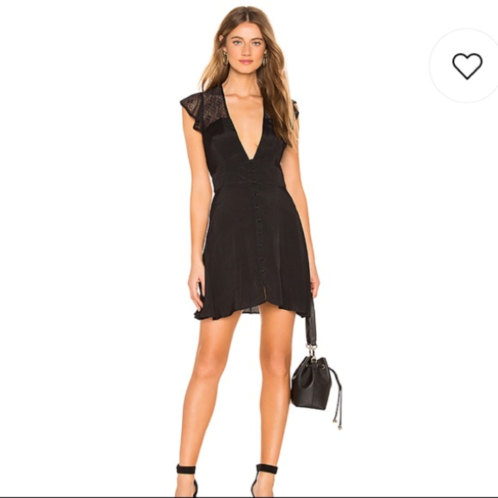Free People Carolina Black Lace Slip Dress - Picture 4 of 7